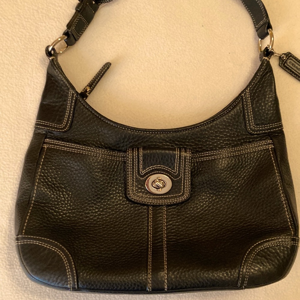 COACH leather black purse